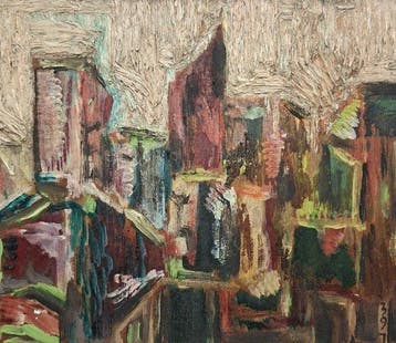 Jocic Ljubisa (1910–1978) - Abstrakte geometrische, Antiek en Kunst, Kunst | Schilderijen | Klassiek