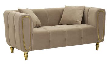 BANK ALMA GRIJS MET KUSSENS CM 155X81X71, Ophalen of Verzenden, Nieuw