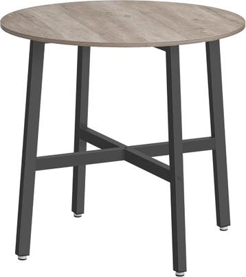 Eettafel / keukentafel - rond - diameter 80 cm - grijs /, Verzenden, Nieuw