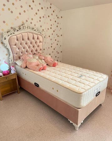 Opberg boxspring Princess - diverse maten, Verzenden, Nieuw, Eenpersoons