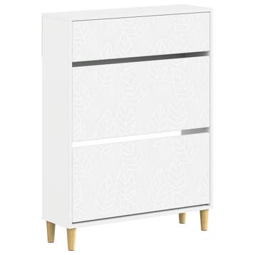 vidaXL Schoenenkast DELFT 78 x 24 x 103 cm Bewerkt hout Wit, Verzenden, Nieuw
