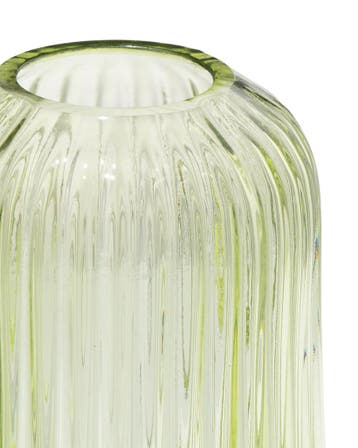 HEMA Vaas voor geurstokjes 5.5x11cm glas ribbel lichtgroen, Verzenden, Nieuw