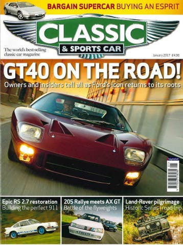 CLASSIC AND SPORTSCAR FORD GT40 PEUGEOT 205, Verzenden, Gelezen, Algemeen