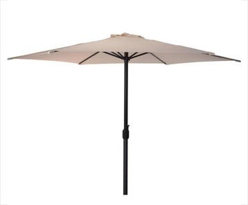 Parasol Taupe Ø300cm voor Tuin en Terras| Opdraai, Ophalen of Verzenden, Nieuw