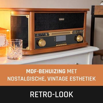 Classic Phono Retro Platenspeler - Bluetooth - Auto-stop - D, Verzenden, Zo goed als nieuw