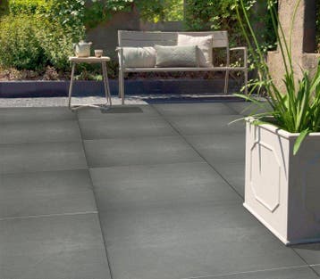 Tuintegel/Terrastegel Ceramica Town Antraciet 60x60x2, 60 cm of meer, Nieuw, Ophalen of Verzenden, 10 m² of meer