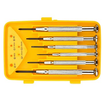 Mini schroevendraaier set - Kruiskop / platte kop - 6 delig, Ophalen of Verzenden, Nieuw