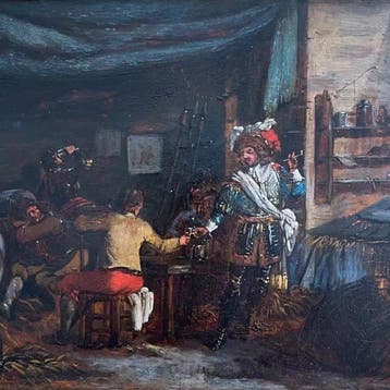 Domenico Quaglio (1787-1837), zugeschrieben - Szene in einer, Antiek en Kunst, Kunst | Schilderijen | Klassiek