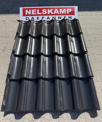 SUPERSTUNT OVH Zwart GLANS dakpannen v.a € 1295 p.1000 NIEUW, Steen of Klei, Zwart, Nieuw, 15 m² of meer