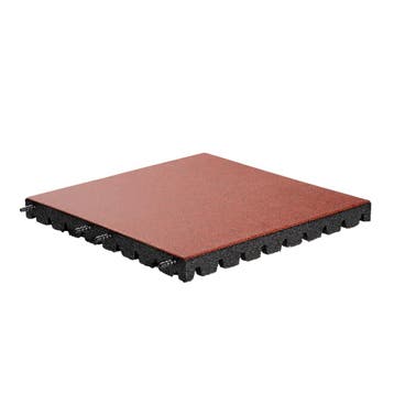 Rubber tegel met pen- en gat verbinding EPDM - Terra - 50x50, Verzenden, Nieuw