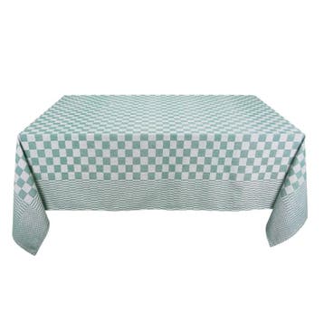 Tafelkleden Groen en Wit Geblokt 140x140cm 100% Katoen - Tre, Verzenden, Nieuw