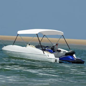vidaXL Biminitop 2-boogs 180x150x110 cm wit, Watersport en Boten, Verzenden, Nieuw