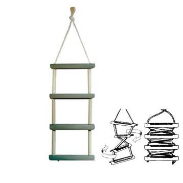 Touwladder opvouwbaar met 3, 4 of 5 treden-4 treden, Watersport en Boten, Ophalen of Verzenden, Nieuw