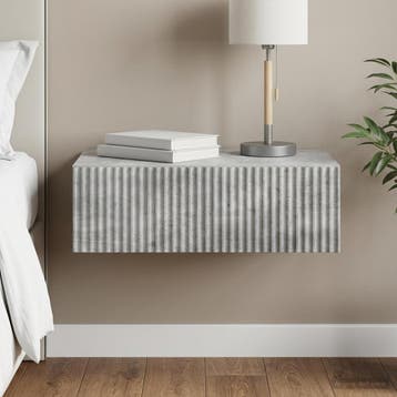 vidaXL Wandmontage Zijtafel 59 x 34,5 x 17 cm Bewerkt hout, Verzenden, Nieuw