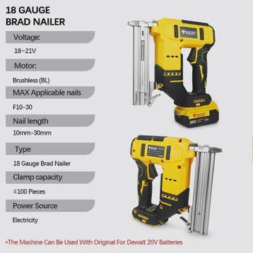 Draadloze Elektrische Tacker 10-30mm met Verstelbare Diepte, Verzenden, Nieuw