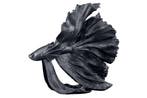 Design decoratief figuur vechtende vis CROWNTAIL 65cm zwart, Ophalen of Verzenden, Nieuw