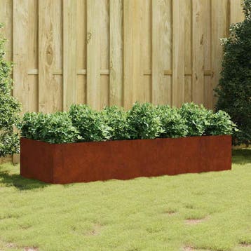 vidaXL Plantenbak verhoogd 200x80x40 cm cortenstaal, Verzenden, Nieuw, Metaal, 60 tot 100 cm