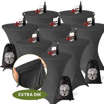 Statafelrok Grijs x 8 – Ø80-85 x 110 cm – Luxe Extra Dikke S, Verzenden, Nieuw