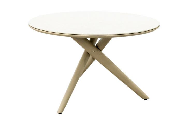 VDG Dublin ronde tuintafel Ø120 cm. - Latte, Tuin en Terras, Tuintafels, Nieuw, Overige materialen, Rond, Verzenden