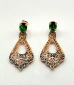 Zonder minimumprijs - Oorbellen - 9 kt. Roségoud, Zilver -, Nieuw