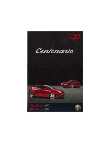 2010 ALFA ROMEO MITO & 159 CENTENARIO BROCHURE NEDERLANDS, Boeken, Nieuw, Alfa Romeo, Author