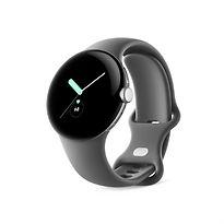 Google Pixel Watch 41 mm zilver op steenkool sportbandje, Verzenden, Zo goed als nieuw