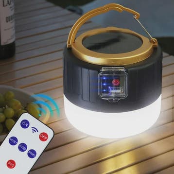 Draagbare LED Campinglamp met Solar & USB Opladen - Waterdic, Verzenden, Nieuw