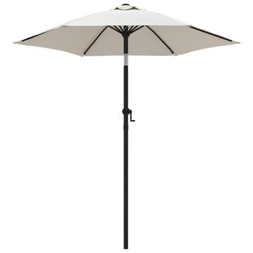 vidaXL Parasol 200x224 cm aluminium zandwit, Verzenden, Nieuw, 2 tot 3 meter