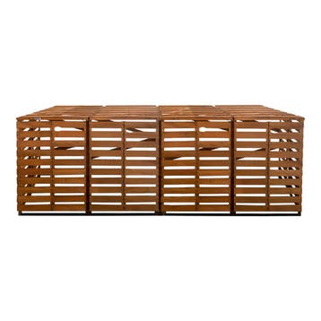 4x Containerombouw | Kliko ombouw | Containerberging | Bruin, Verzenden