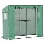 Mini-kas, Leunende Kas Met Roldeur En Netramen, UV-bestendig, Tuin en Terras, Verzenden