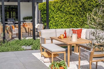 Garden Impressions Sardinia Lounge Dining Teak look 6 -delig, Tuin en Terras, Tuinsets en Loungesets, Ophalen of Verzenden, Nieuw