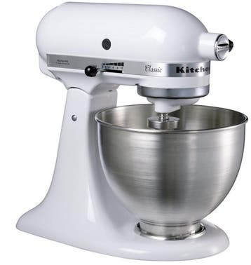 Kitchenaid 5K45SSEWH Keukenmachine 4.3 L mengkom - wit, Ophalen of Verzenden, Zo goed als nieuw