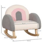 2dekans | HOMCOM Kinder Schommelstoel – Grijs – 50 x 45 x 44, Kinderen en Baby's, Kinderstoelen, Ophalen of Verzenden, Zo goed als nieuw