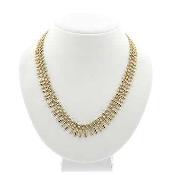 Gouden Cleopatra collier (Ketting), Ophalen of Verzenden, Gebruikt, Overige kleuren, Goud