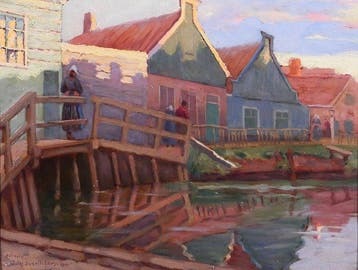 Jules Benoit-Levy (1866-1952) - Netherlands, landscape with