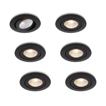 Ledisons LED-inbouwspot Lumino zwart dimbaar IP54, Ophalen of Verzenden, Nieuw