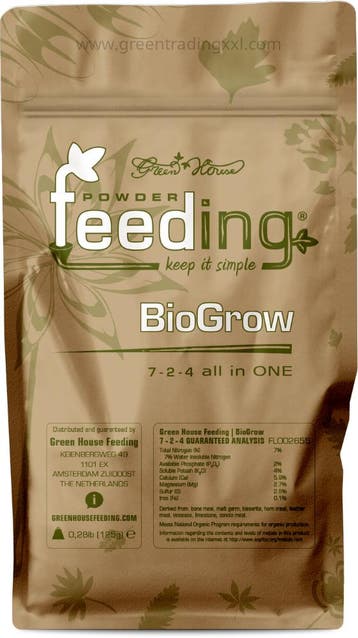 Green House Feeding BioGrow 125 gr, Ophalen of Verzenden, Nieuw