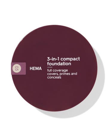 HEMA 3-in-1 compact foundation 03 3=50% / 2=30%, Verzenden, Nieuw