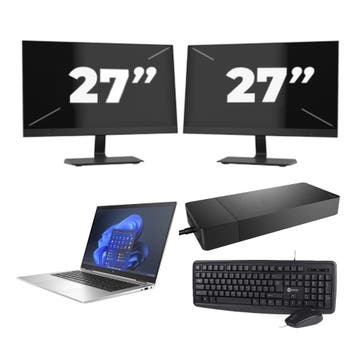 HP EliteBook x360 1040 G9 -   i7-12e 16GB  - 256GB  + 2x 27, Qwerty, Verzenden, Refurbished, 14 inch