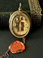 Reliekhouder - Messing, Bergkristal - 1750-1800 - Heilige