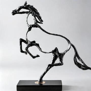 sculptuur, Wind Gallop - 33.5 cm - IJzer