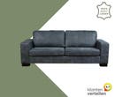 Leren bank Enjoy - 3 zits - Kenia Denim (blauw) - Poten, Huis en Inrichting, Banken | Bankstellen, Nieuw, Ophalen of Verzenden