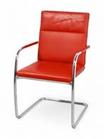 Thonet S61 vergaderstoel, rood-chrome, Ophalen of Verzenden, Gebruikt, Overige kleuren