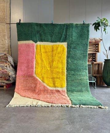Marokkaans modern vloerkleed – Handgemaakt wollen Berber, Nieuw