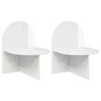 vidaXL Nachtkastje 2 pcs Hoogglans Wit 48 x 49 x 65 cm, Verzenden, Nieuw, 55 tot 70 cm, 45 tot 65 cm