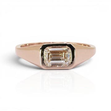 Ring - 18 karaat Roségoud - 1.01ct. tw. Diamant (Natuurlijk), Nieuw
