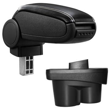 Armsteun-Opel Corsa E-11-2014-kunstleer-zwart+wit stiksel, Verzenden, Nieuw