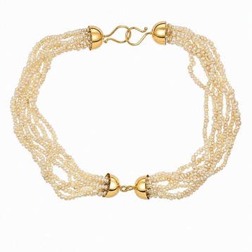 Zonder minimumprijs - Armband - 18 karaat Geel goud - Parel, Sieraden, Tassen en Uiterlijk, Armbanden, Nieuw
