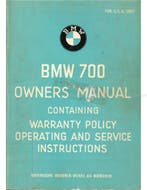 1959 BMW 700 INSTRUCTIEBOEKJE, Auto diversen, Handleidingen en Instructieboekjes