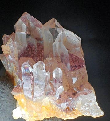 Sunset Quartz NIEUWE VONDST -> kwarts met hematiet-spookjes, Verzamelen, Mineralen en Fossielen